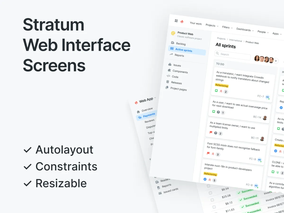 Web Interface Screens for Figma and Adobe XD No 1