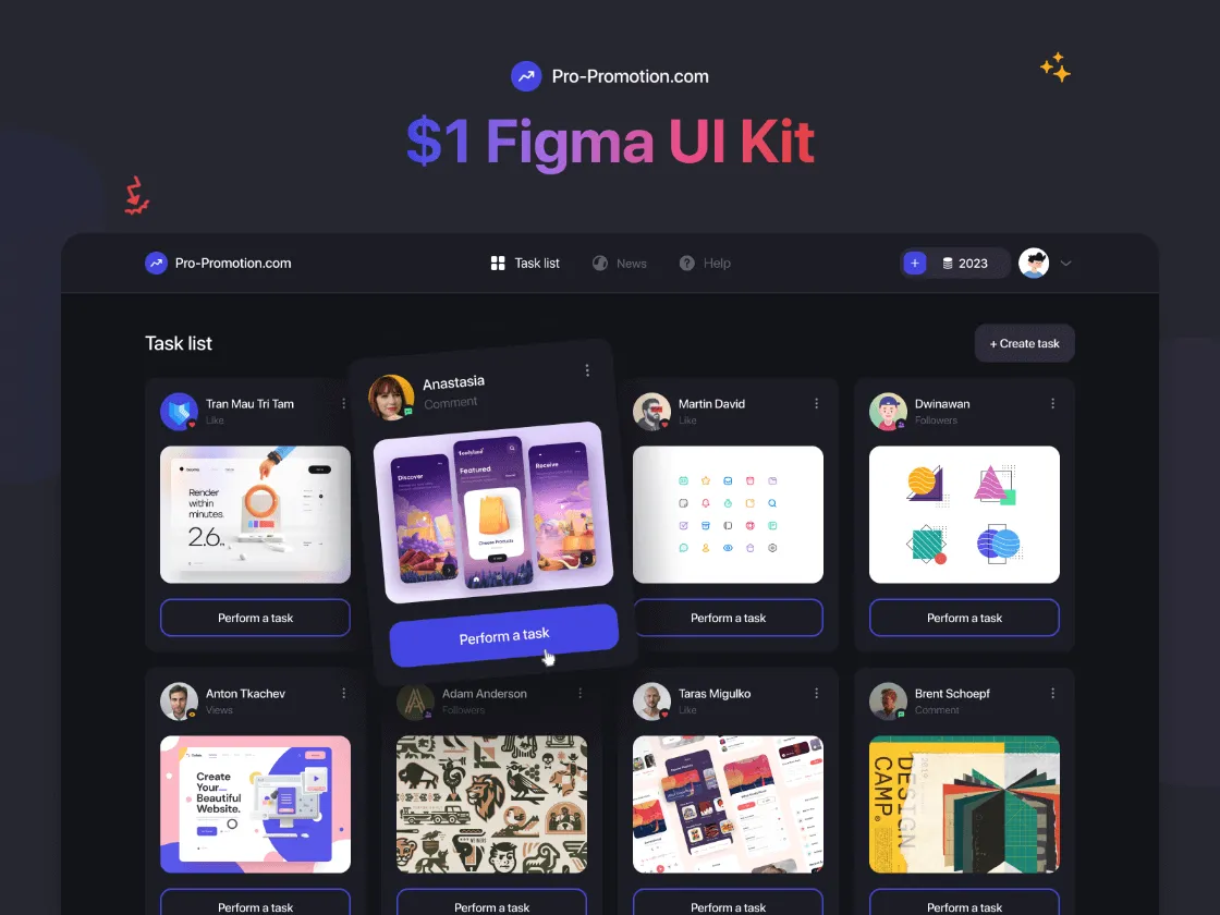 Web Services UI Kit for Figma and Adobe XD