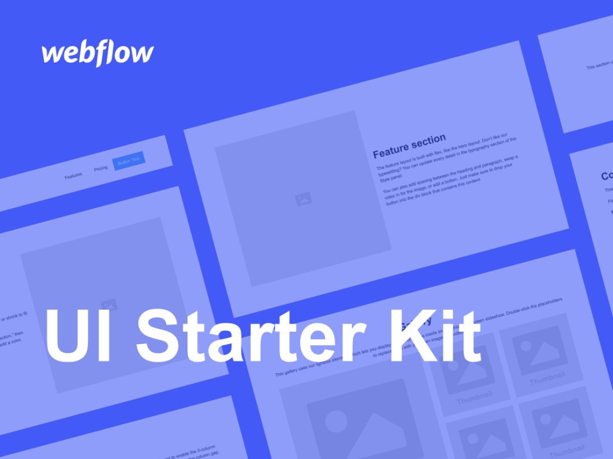 Webflow Starter UI Kit for Figma and Adobe XD