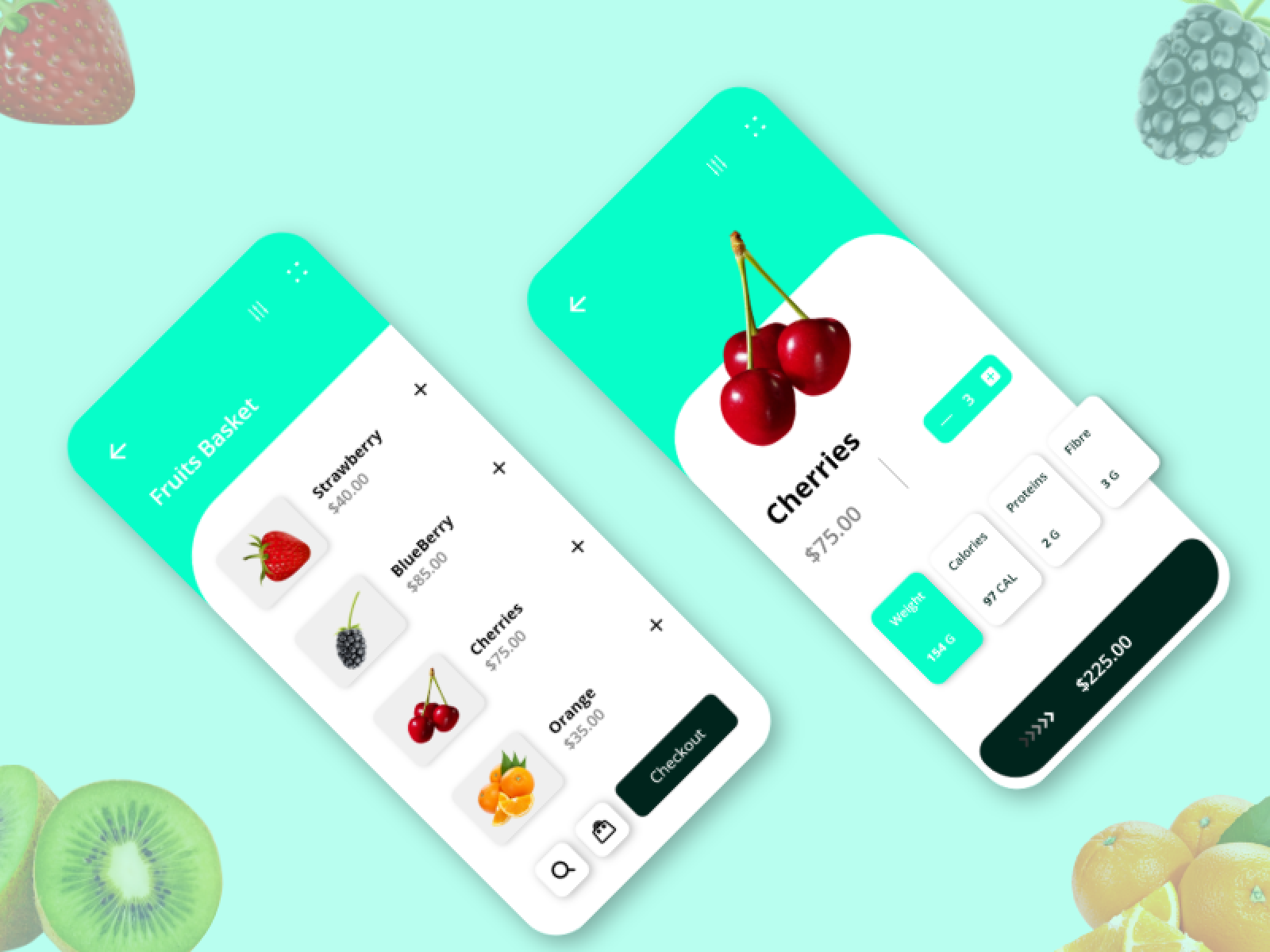 Fruits Delivery App for Figma and Adobe XD No 1