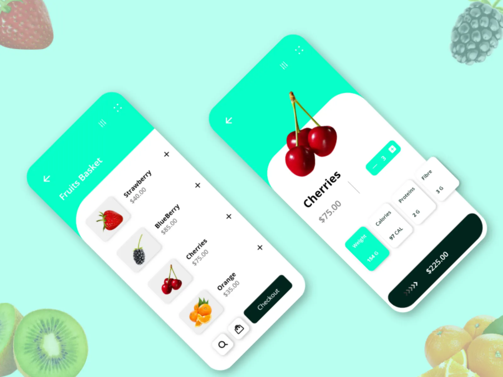 Fruits Delivery App for Figma and Adobe XD No 1
