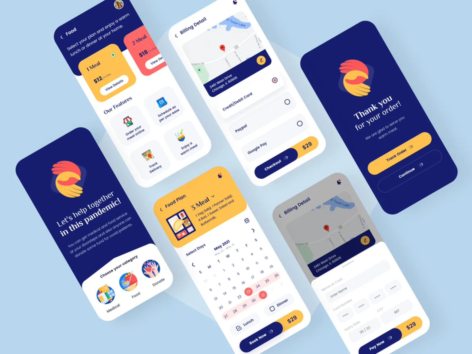 Fundraising App Design for Figma and Adobe XD No 1