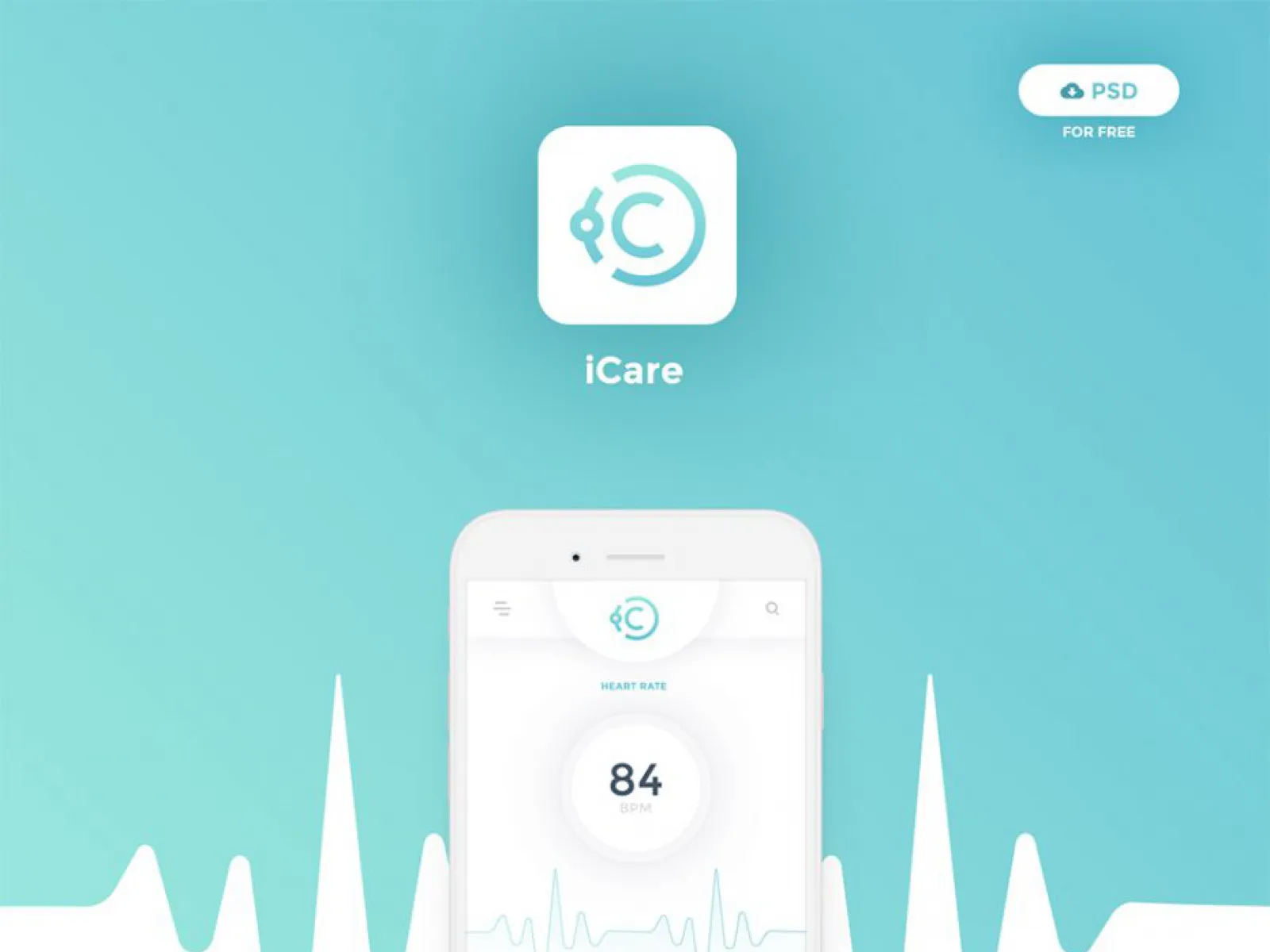 iCare Mobile App Design for Figma and Adobe XD