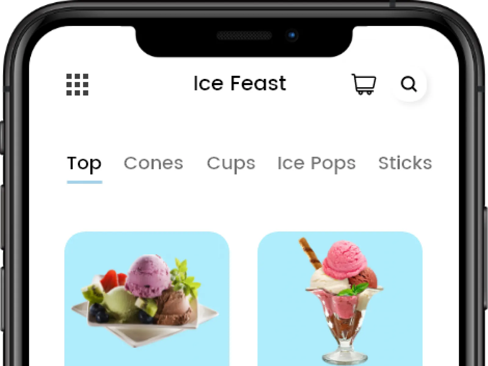 Ice Cream Online Orders for Figma and Adobe XD No 1
