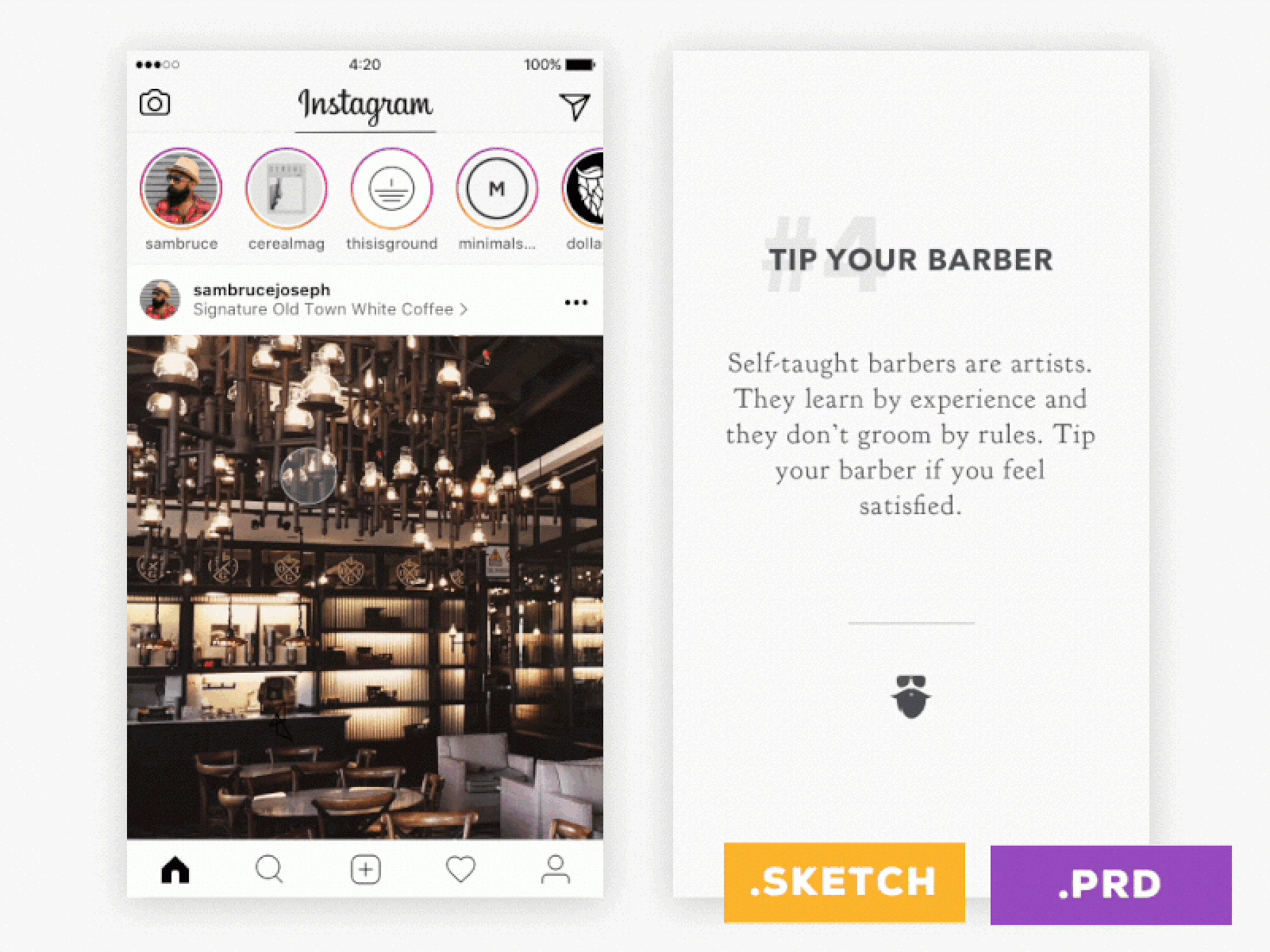 Instagram Stories UI Kit for Figma and Adobe XD No 1