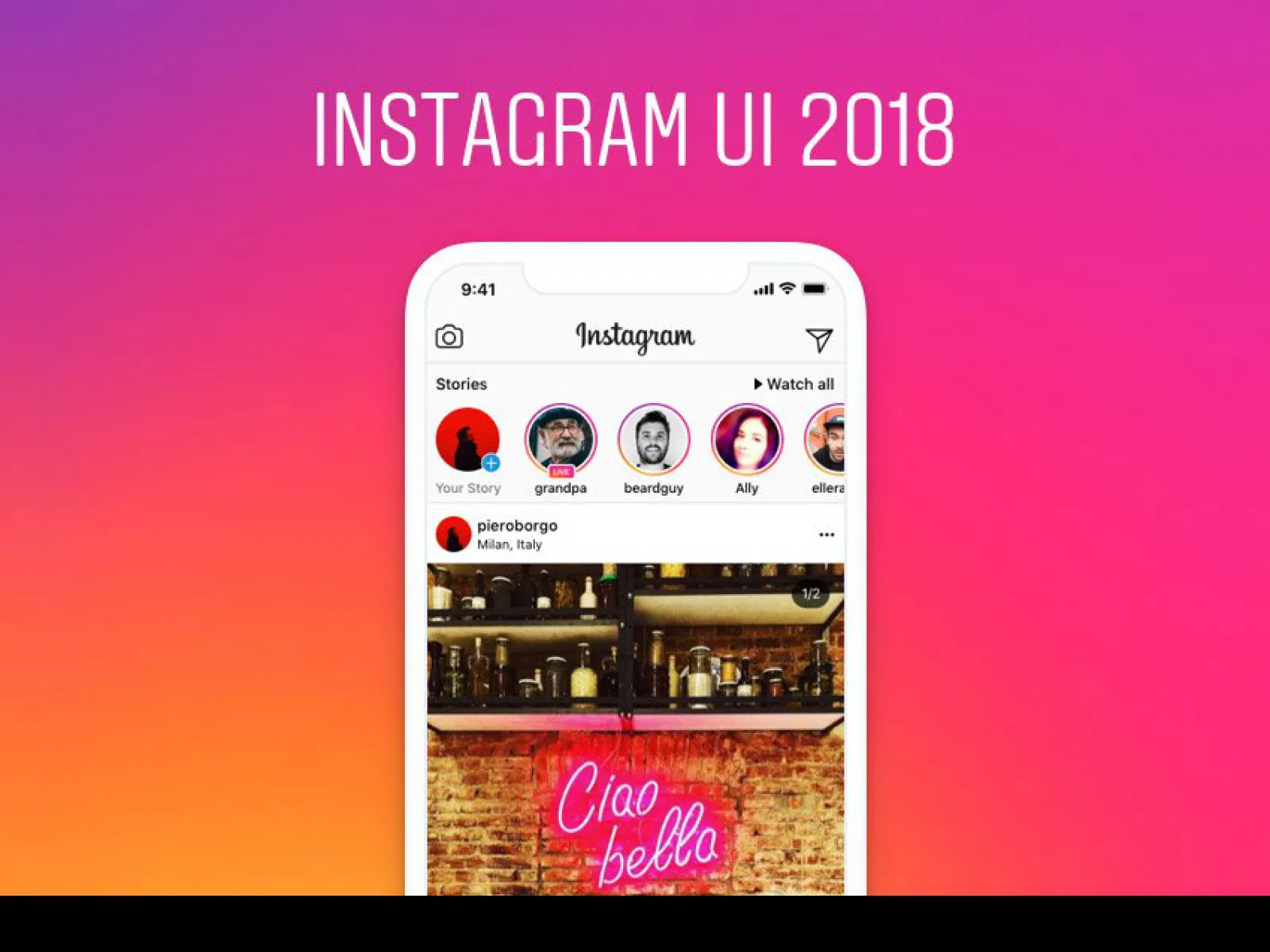 Instagram UI 2018 for Figma and Adobe XD