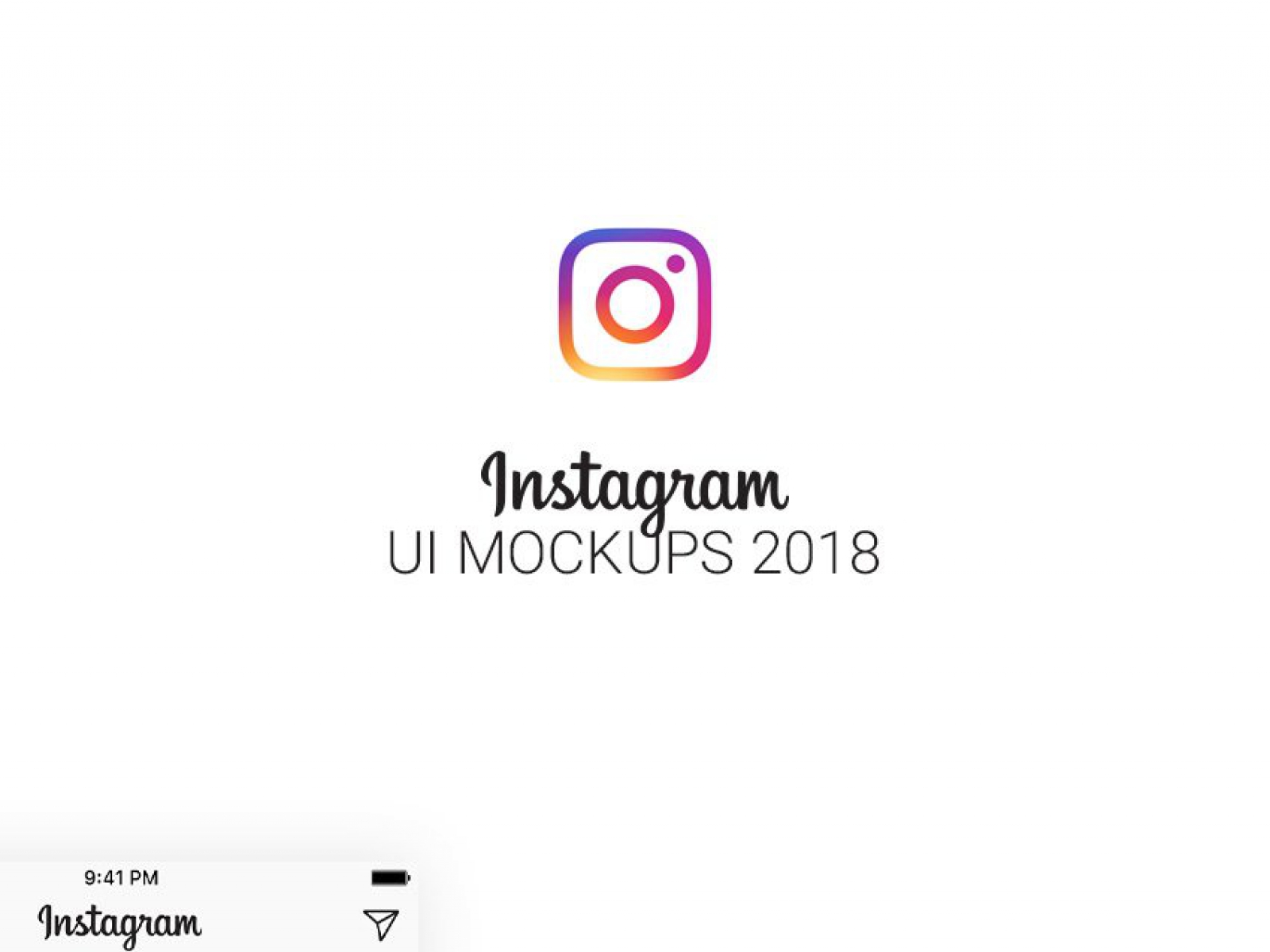 Instagram UI Mockups 2018 for Figma and Adobe XD No 1