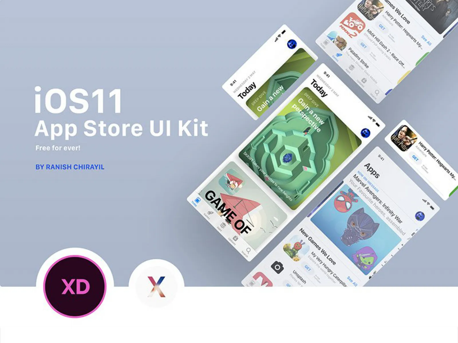 iOS 11 App Store UI Kit for Figma and Adobe XD No 1