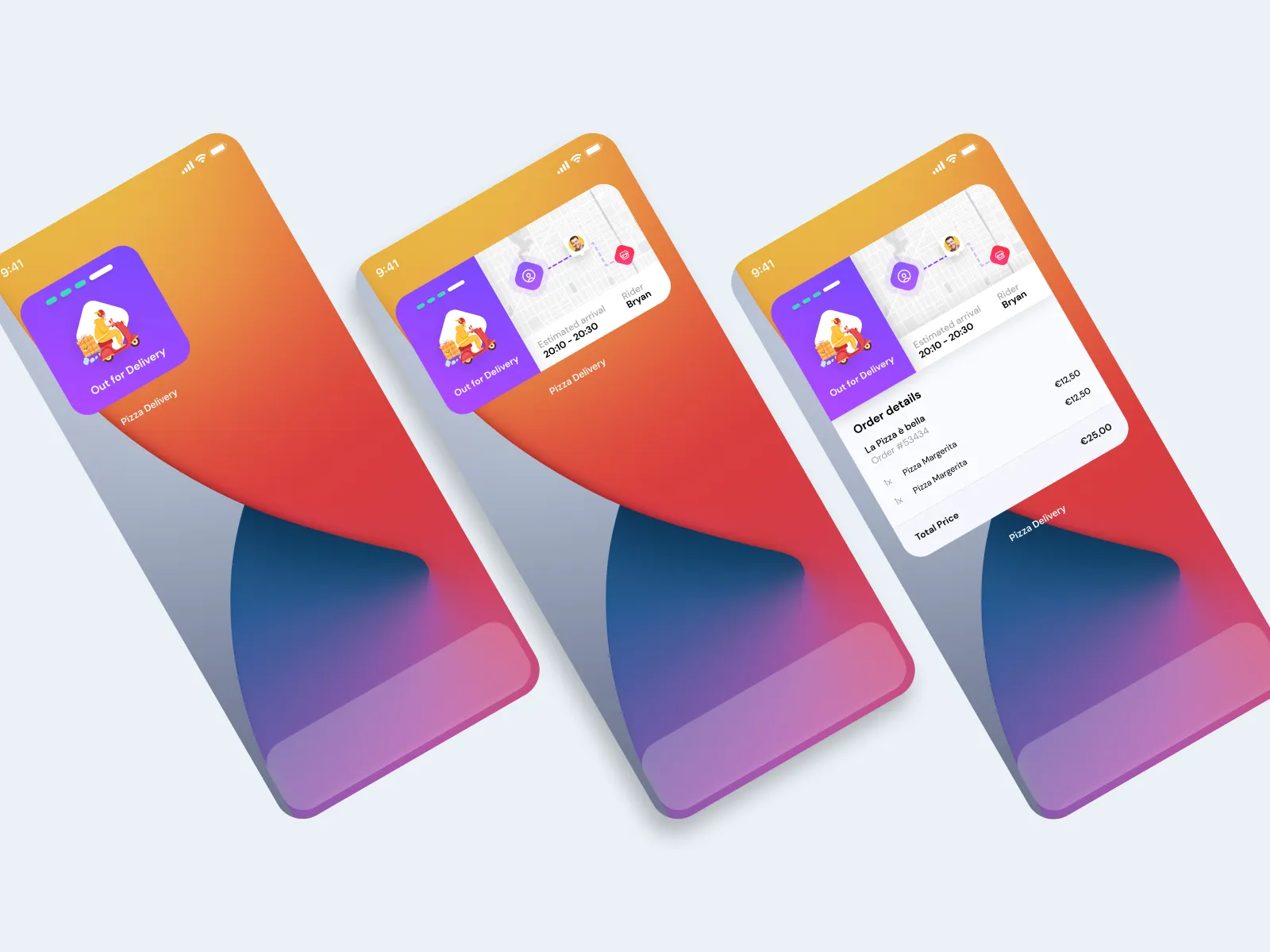 iOS 14 Widget � Delivery App UI Kit for Figma and Adobe XD No 2