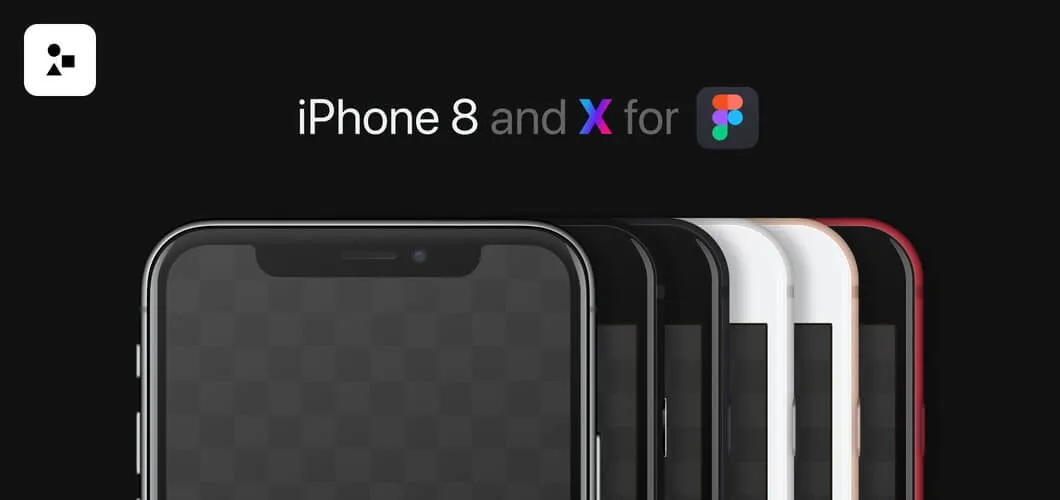 iPhone 8 and iPhone X Editable Mockup for Figma and Adobe XD