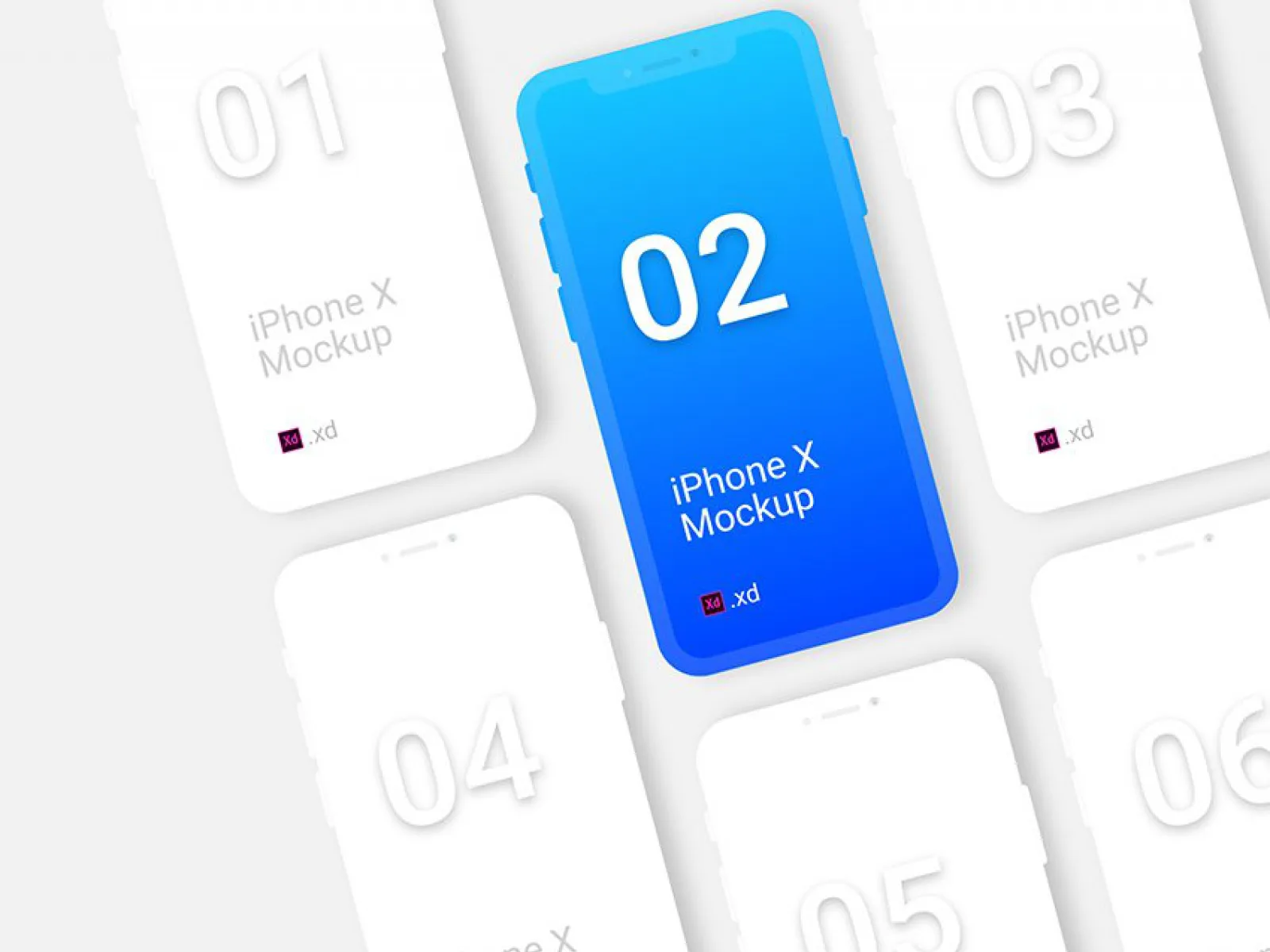 iPhone X Clay Mockup Free for Figma and Adobe XD
