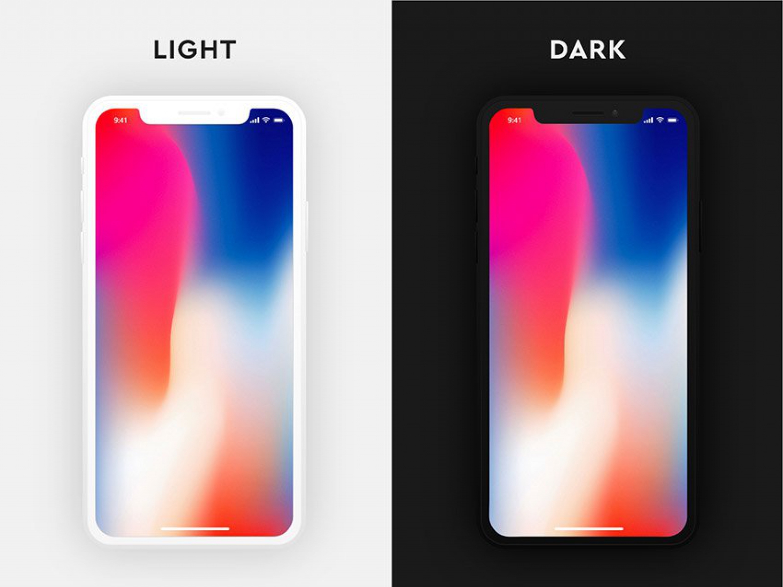 iPhone X Dark & Light for Figma and Adobe XD