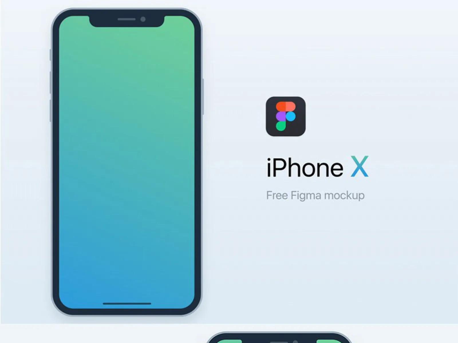 iPhone X Free Mockup 2 for Figma and Adobe XD No 1
