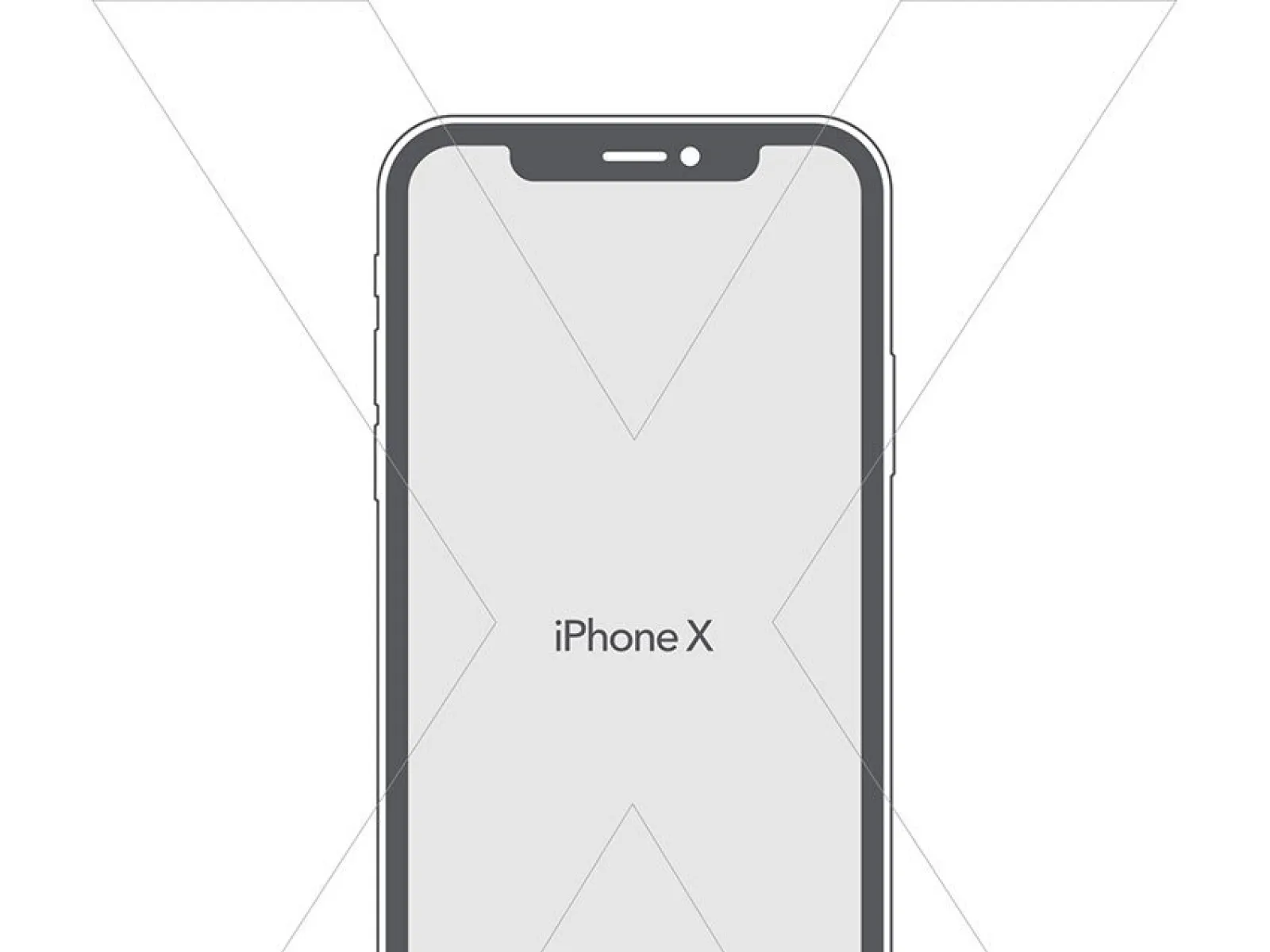 iPhone X Vector Mockup for Figma and Adobe XD No 1