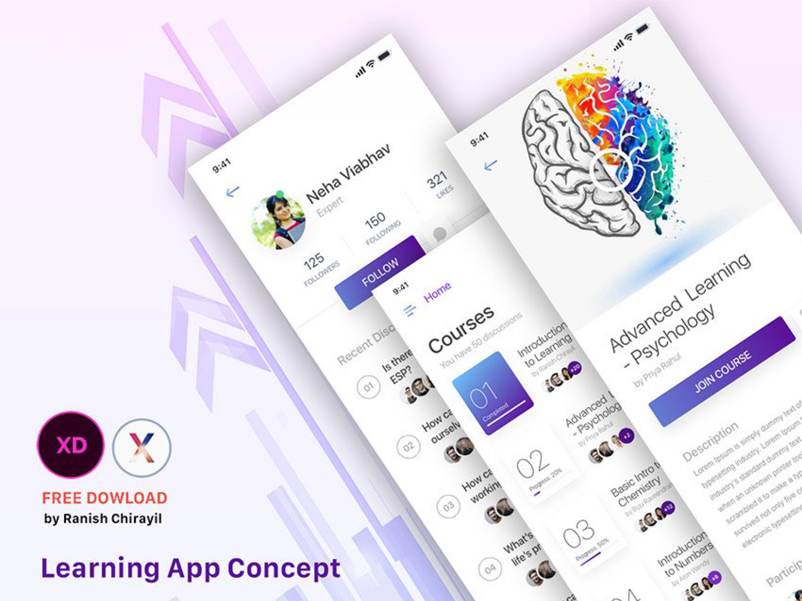 Learning App Design for Figma and Adobe XD No 1