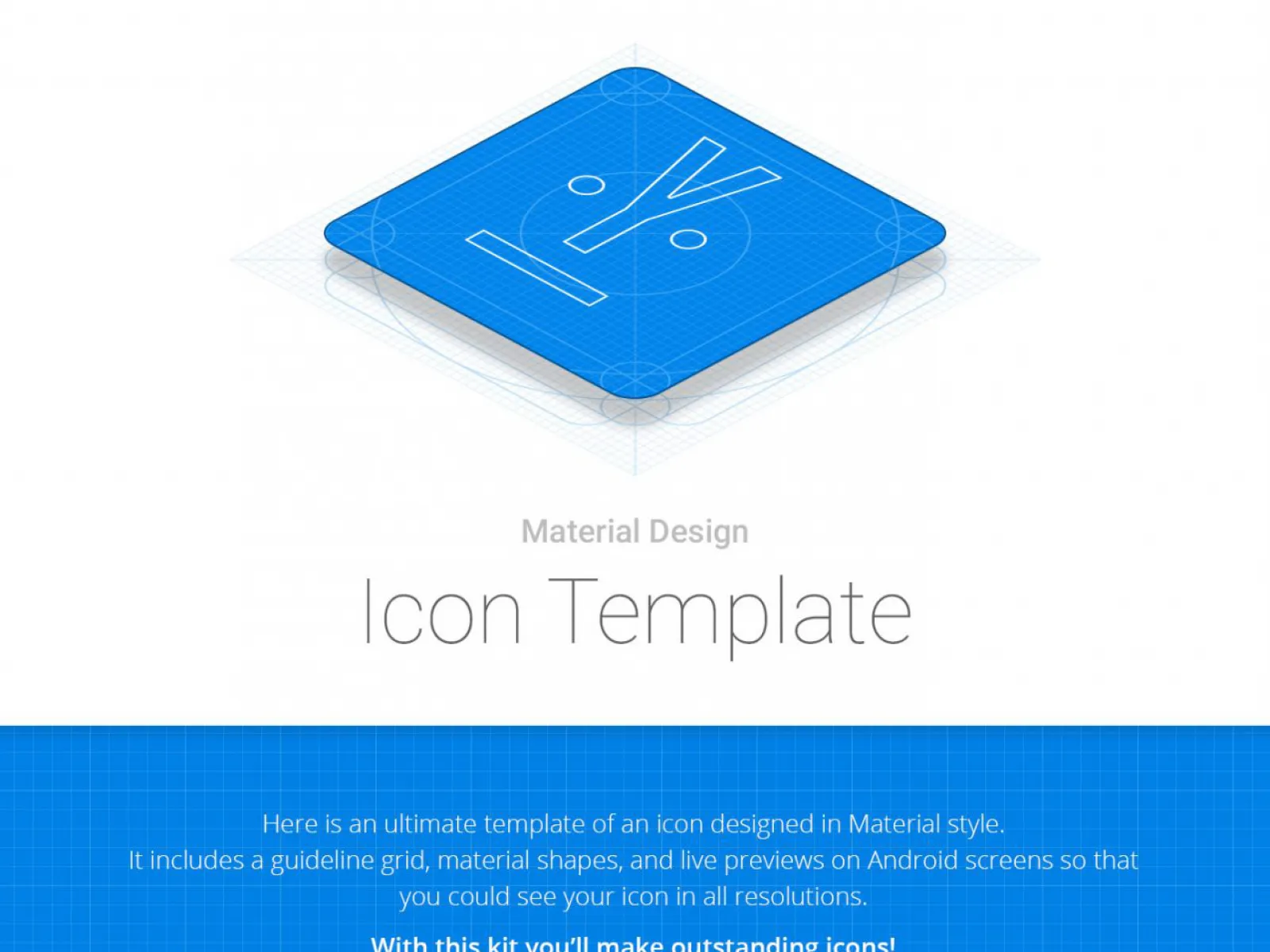 Material Icon Template for Figma and Adobe XD No 1