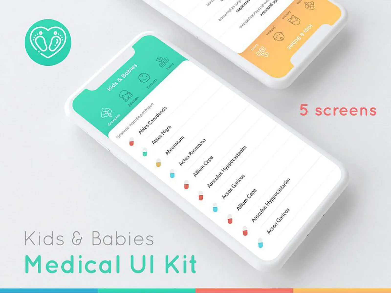Medical Tabs UI Kit for Figma and Adobe XD No 1