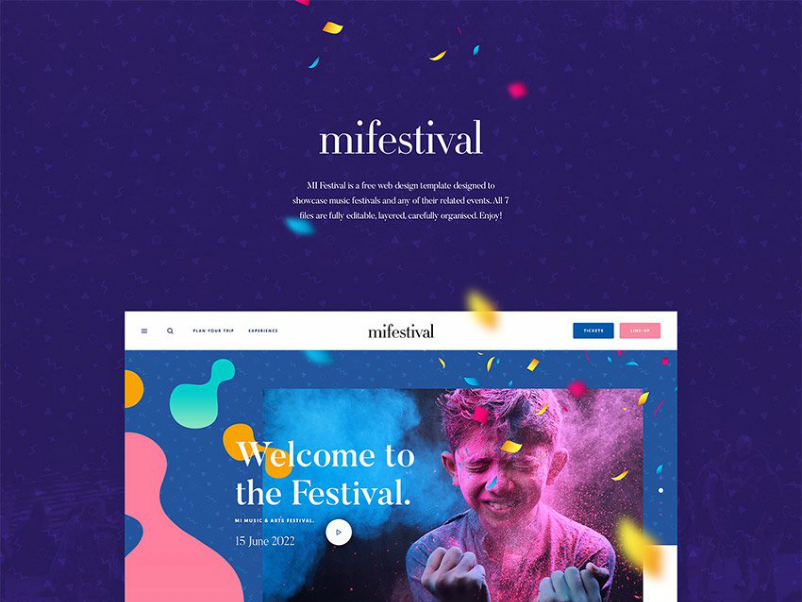 MI Festival Web Template for Figma and Adobe XD