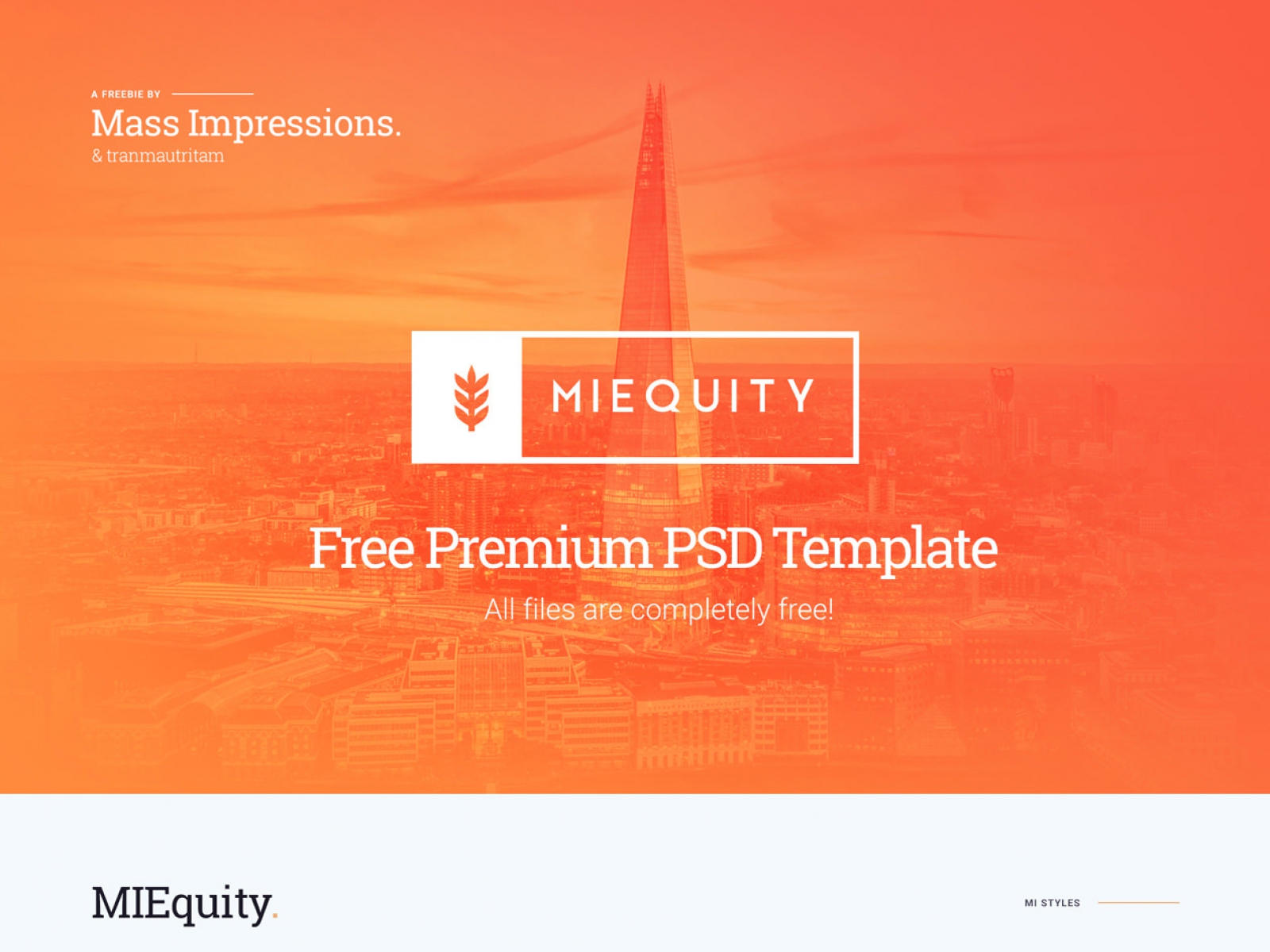 MIEquity Web Template for Figma and Adobe XD No 1