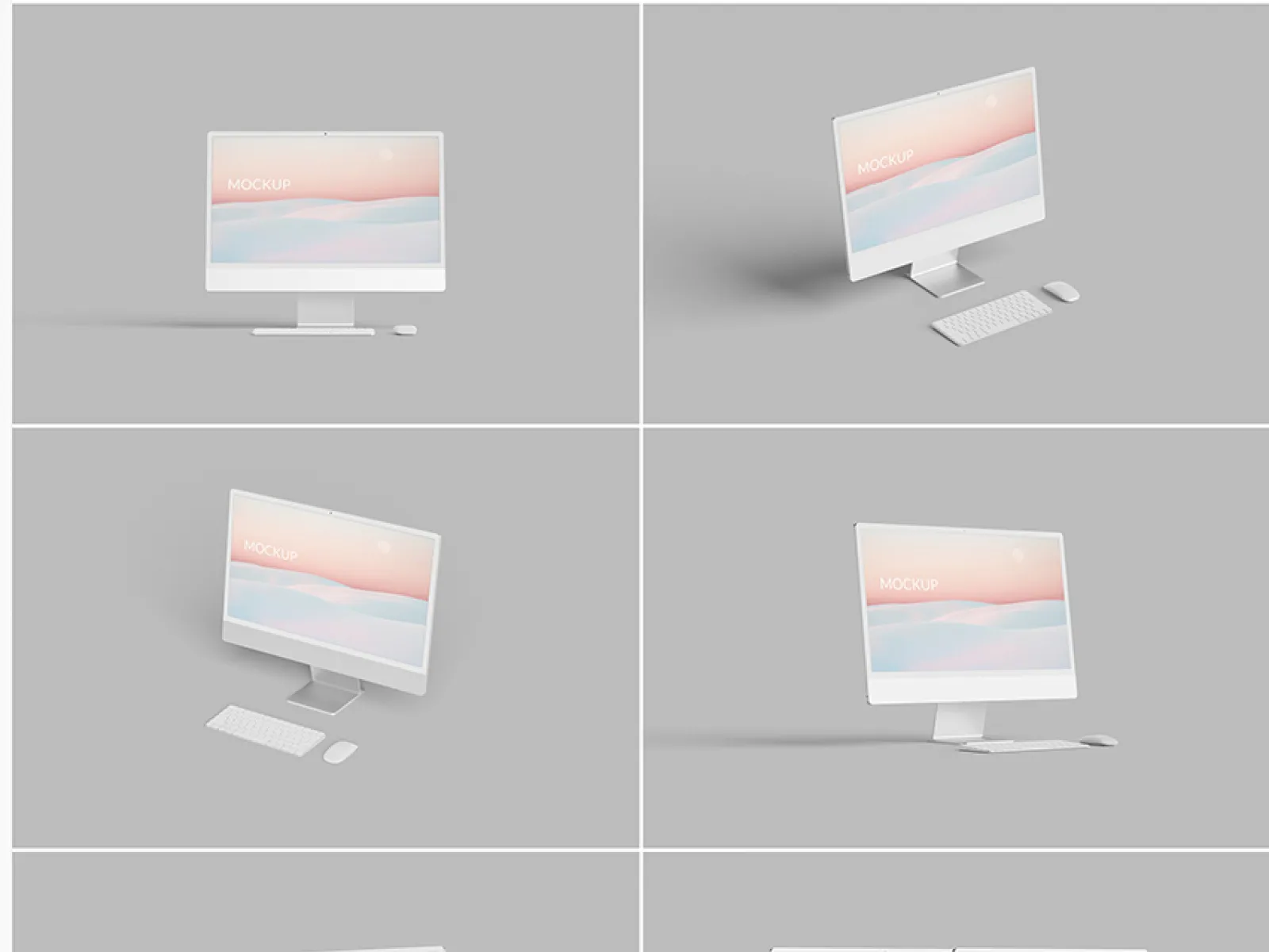 Minimal iMac PSD Mockup for Figma and Adobe XD