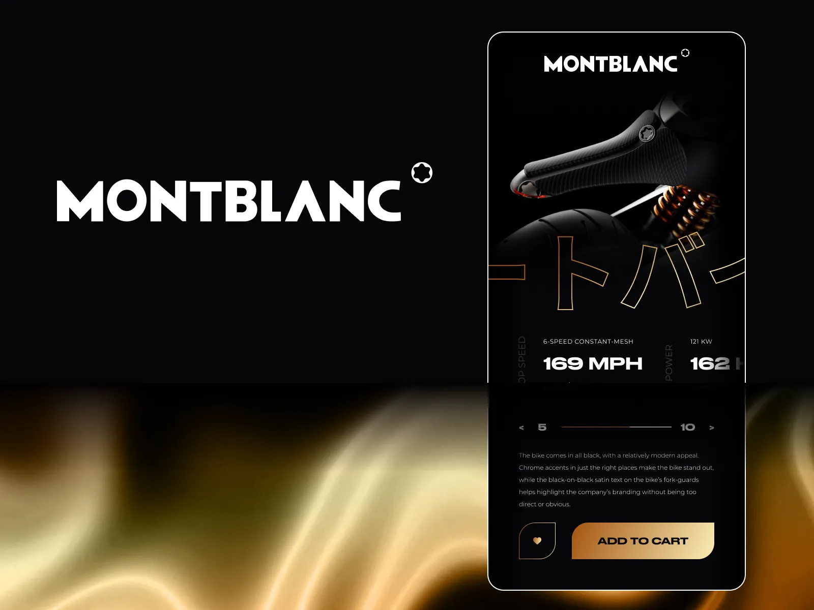 Montblanc � Motorcycle Mobile App for Figma and Adobe XD No 2