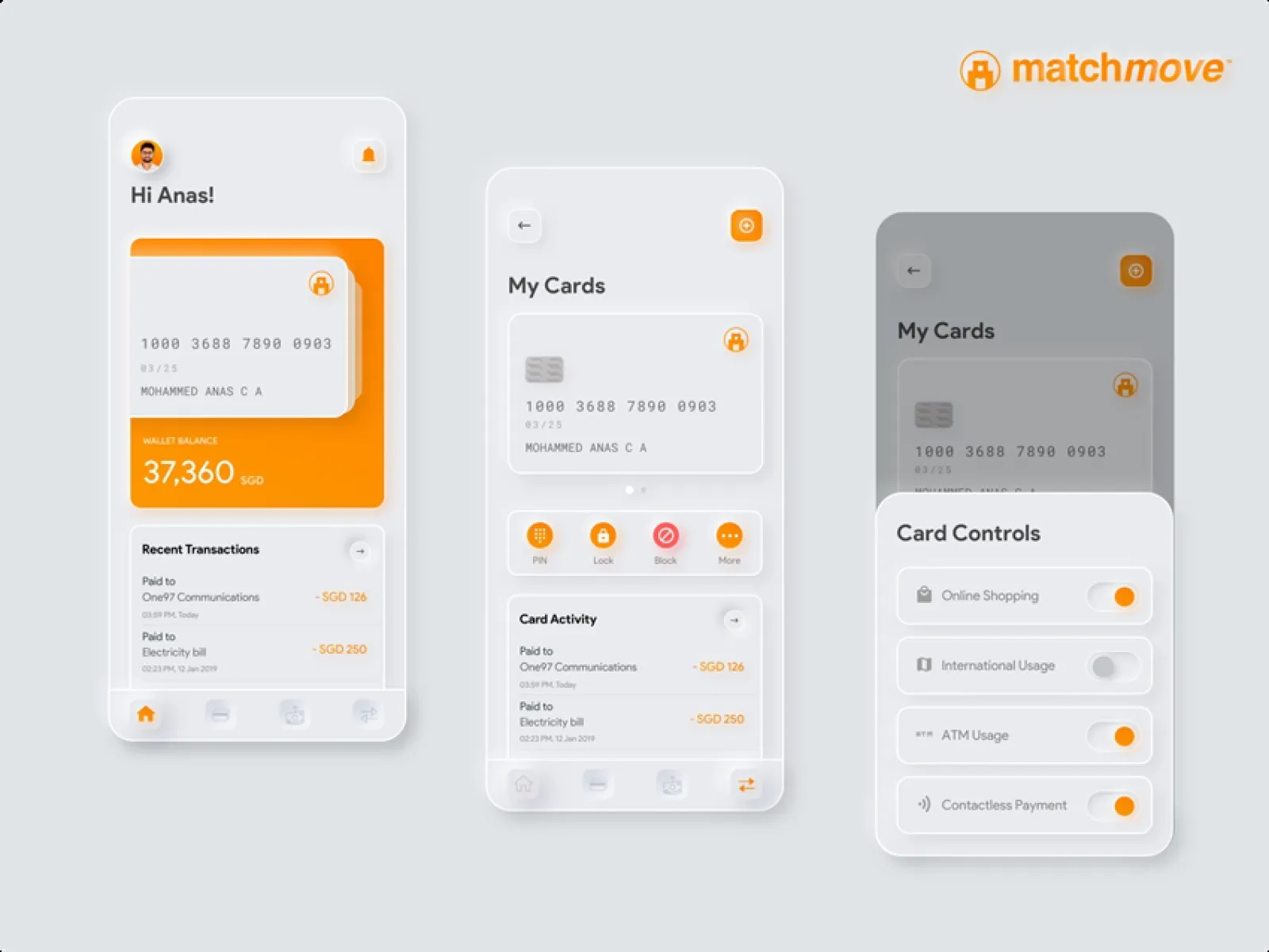 Neumorphic Credit Cards for Figma and Adobe XD No 1