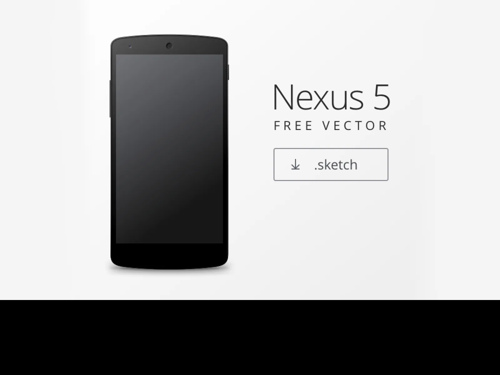 Nexus 5 Black Mockup for Figma and Adobe XD No 1