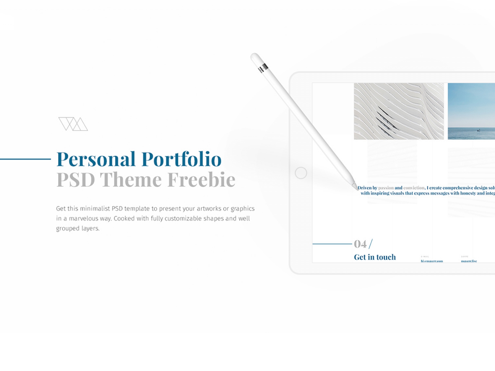 Personal Portfolio Theme for Figma and Adobe XD No 1