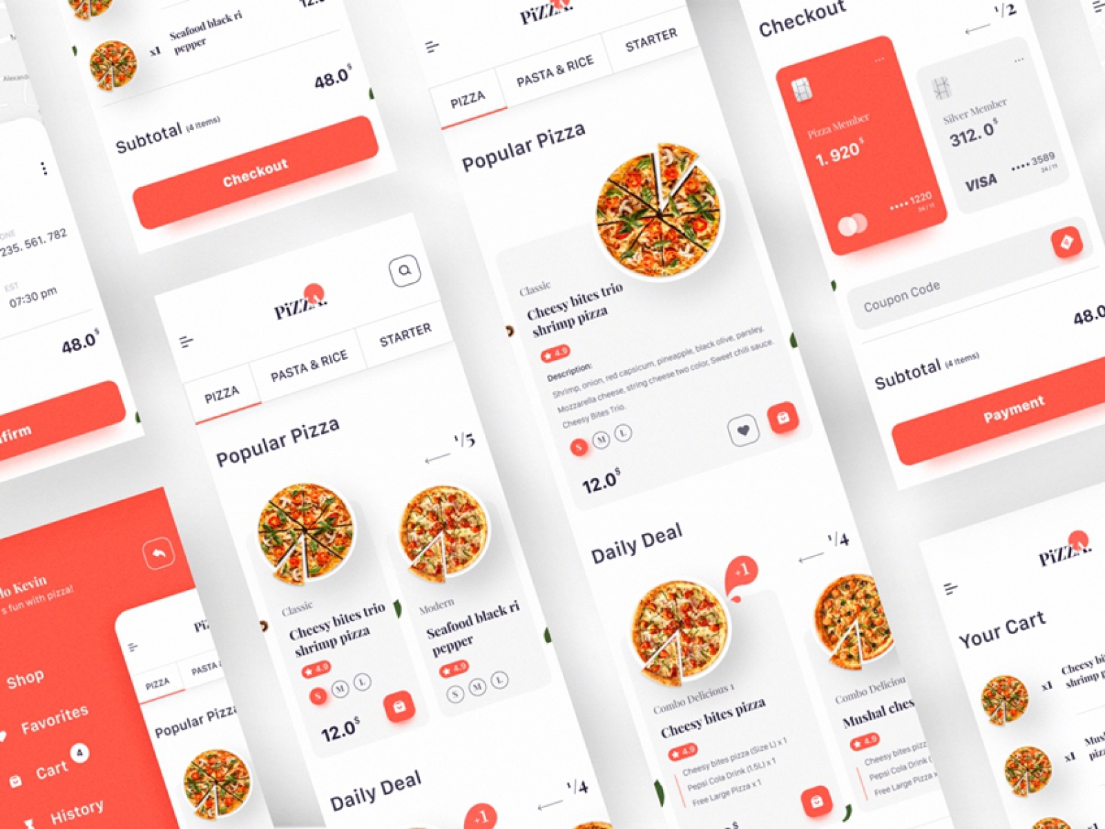 Pizza Store App Online for Figma and Adobe XD