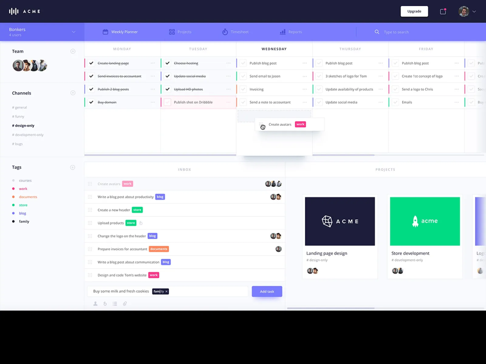 Planner Dashboard UI Kit for Figma and Adobe XD No 1