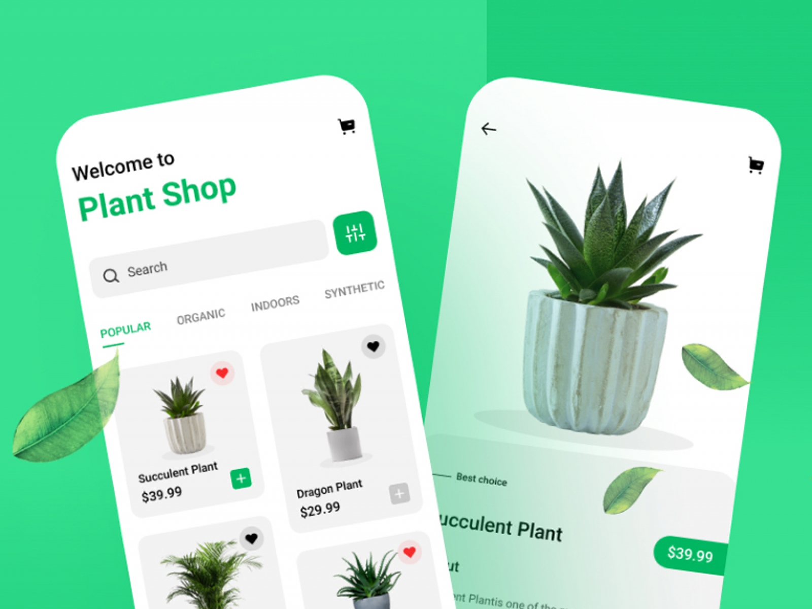 Plant Shop E-Commerce for Figma and Adobe XD No 1