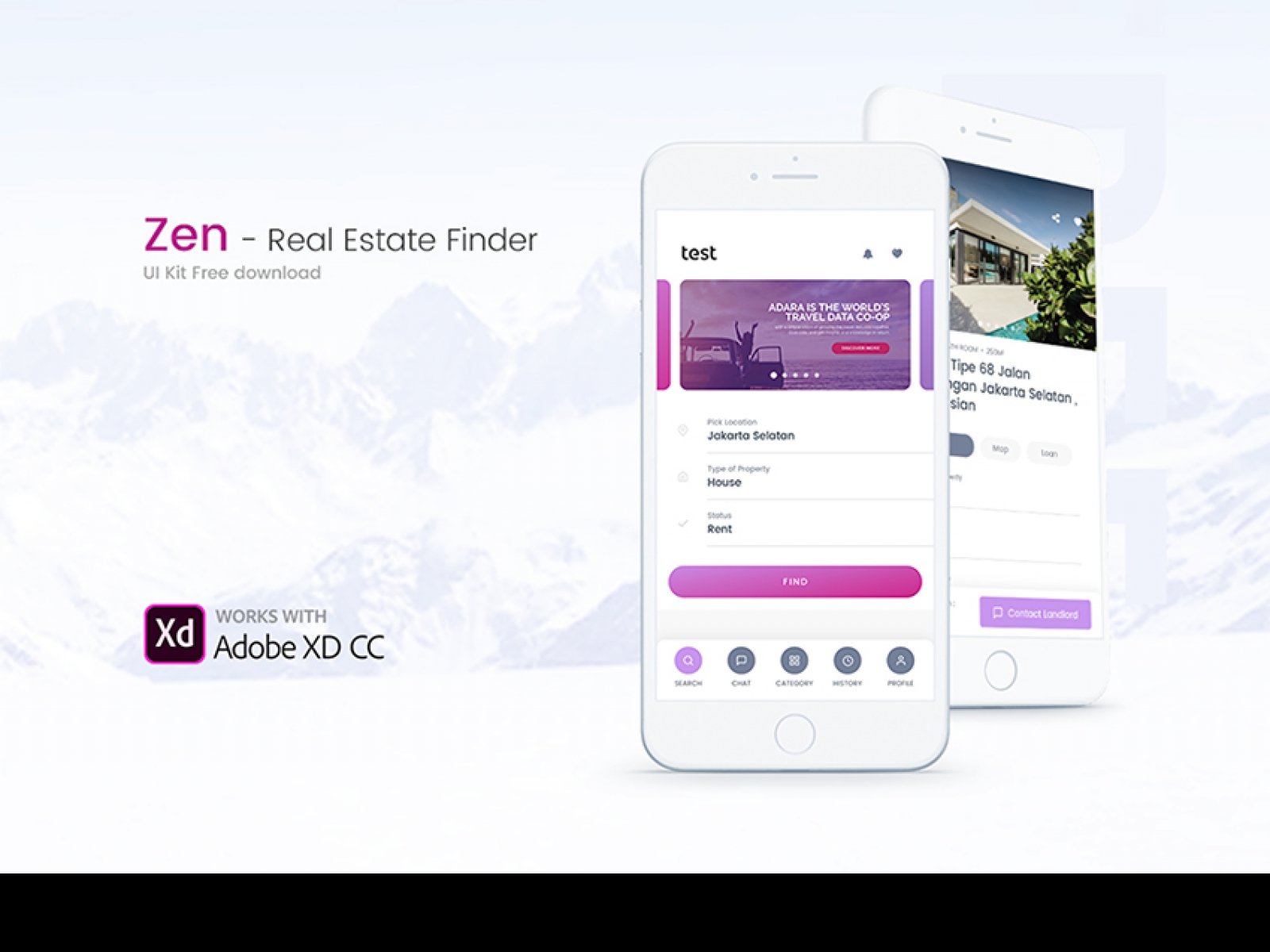 Real Estate Mobile App for Figma and Adobe XD No 1