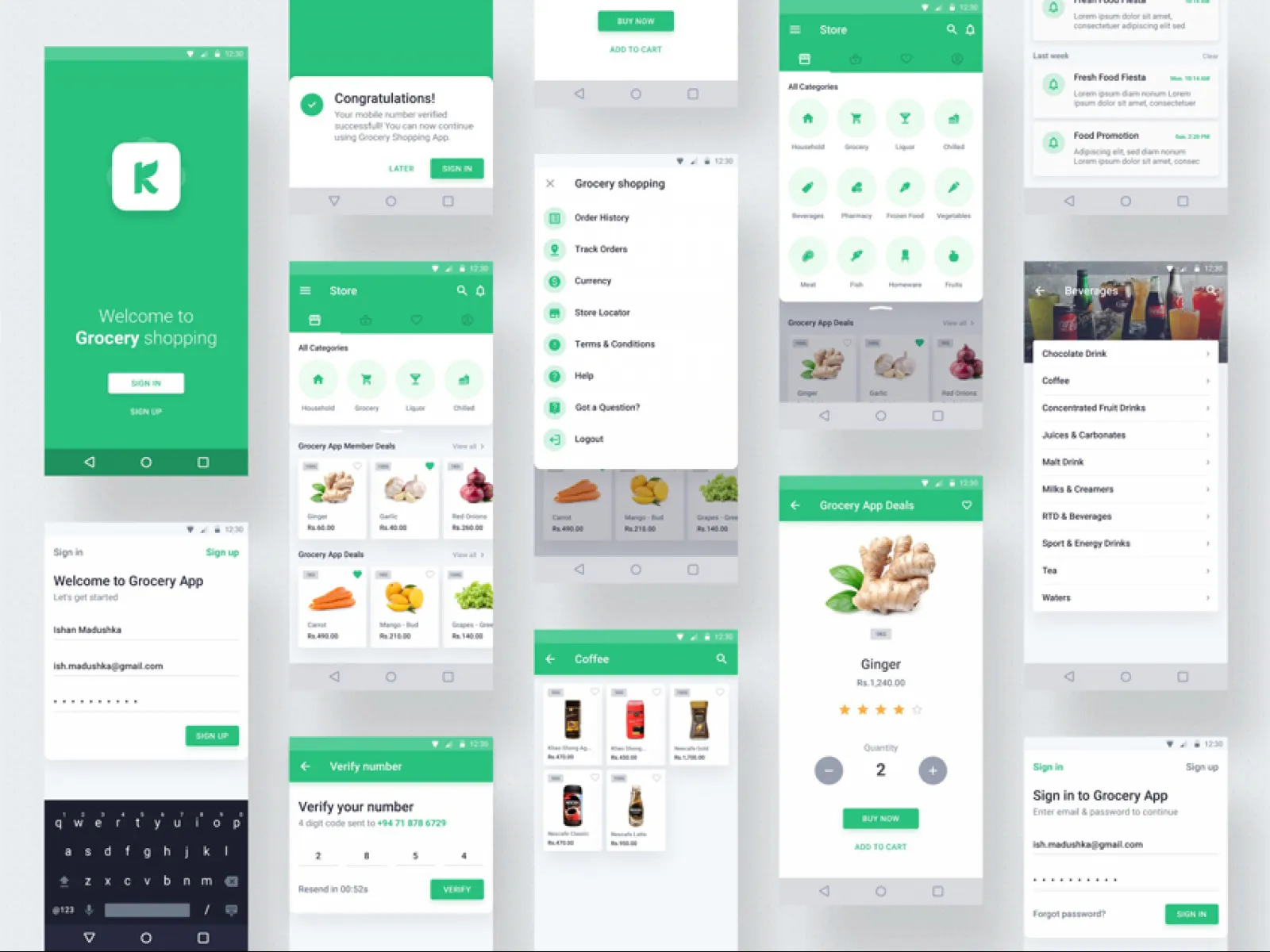Supermarket App for Figma and Adobe XD No 1