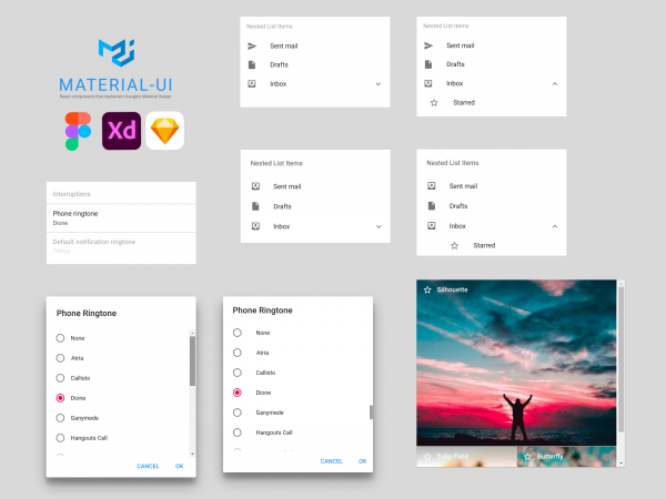 Material React Components UI Kit