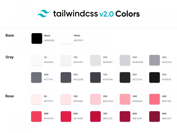 TailwindCSS Colors v2.0
