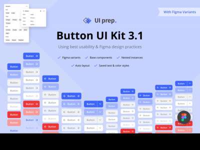 Figma Free Buttons UI Kit