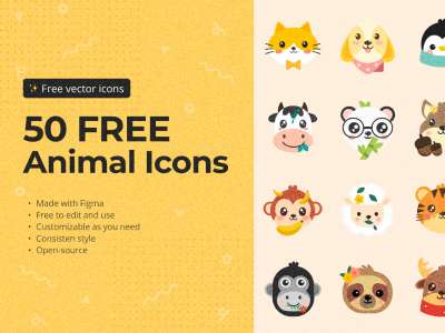 Animal Illustrated Icons Pack