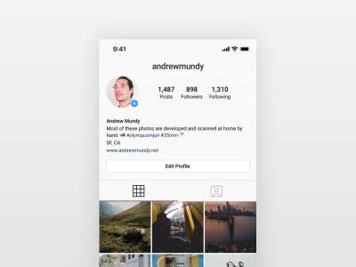 Instagram UI Profile