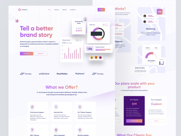 Landing Page Design Concept for Growth Agency