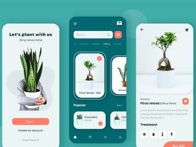 Plants Shop App Design