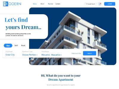 Real Estate Webpage UI