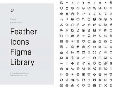 266 Feather Figma Icons  - Free template