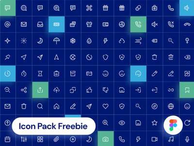 300 Unique Icons Pack  - Free template