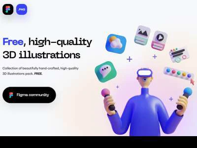 3D Figma Illustration Pack  - Free template