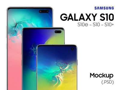 4 Galaxy S10 Free Mockups  - Free template
