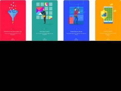 4 Onboarding Illustrations  - Free template