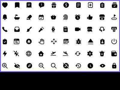 400+ Filled Icons Pack  - Free template
