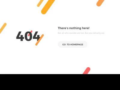 404 Error Page Template  - Free template