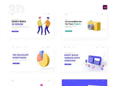 42 Landing page concepts  - Free template
