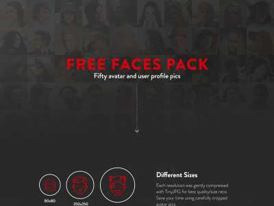 50 Free Profile Faces Pack  - Free template